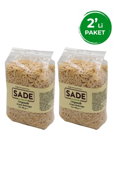 Sade Organik SADE ORGANİK ARPA ŞEHRİYE 500 GR 2'li PAKET