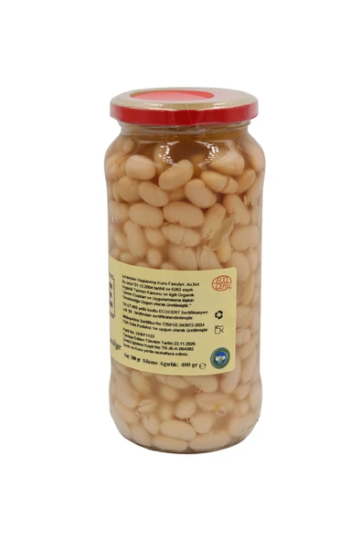 Sade Organik Haşlanmış Kuru Fasulye 400 GR 4'lü PAKET - 3