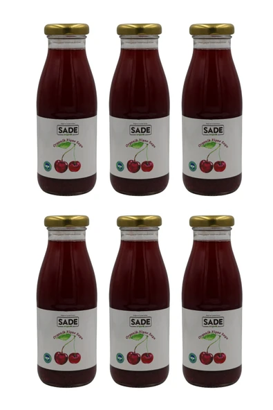 Sade Organik Organik Vişne Suyu 250 ml. 6'lı Paket