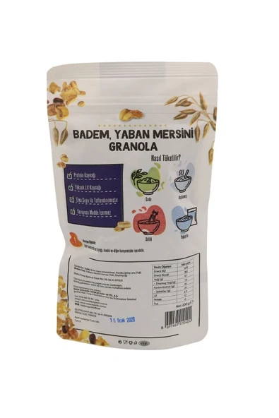 Sade Gurme YER FISTIKLI -YABAN MERSİNLİ GRANOLA 200 GR 2 Lİ PAKET - 2