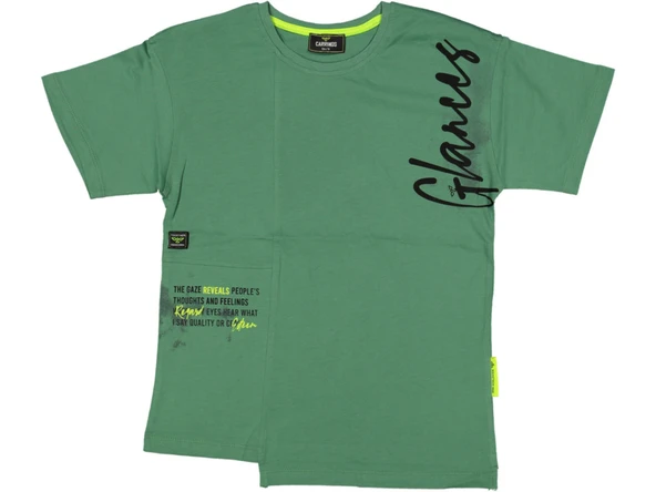 GLANEES YAZILI ERKEK T-SHIRT