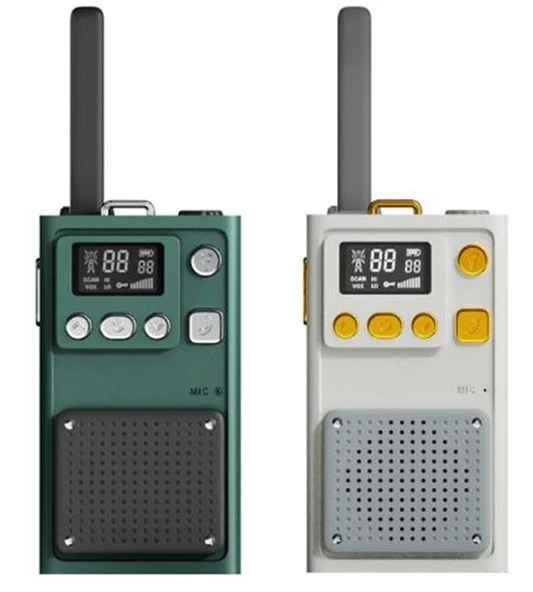 WowKids W1A Çocuk Walkie Talkie 5 Km Green-Cream AAA Pilli PmrTelsiz