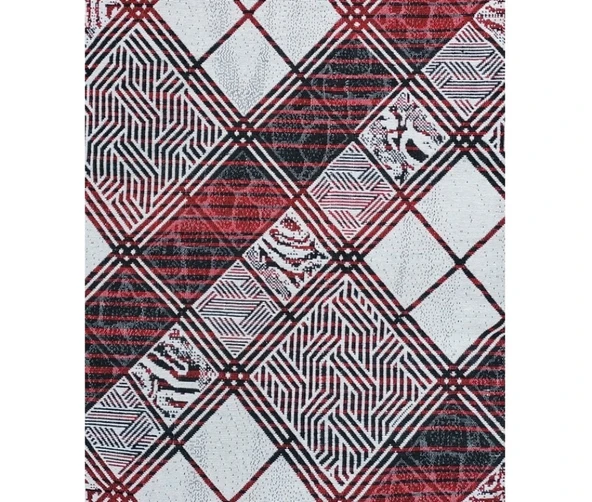 Polo Life Savan 4m2 Pamuklu Lastiksiz Halı Ört, Çok Amaçlı, Piknik Ört (170x245)-Kareli Kırmızı - 2