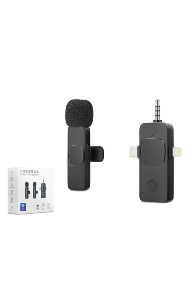 HADRON HDX2781 TYPE-C+IPHONE+AUX  KABLOSUZ 2 Lİ YAKA MİKROFONU