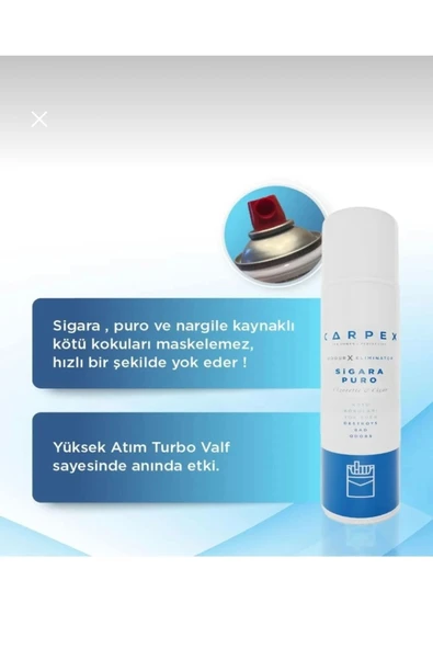 Carpex sigara puro kötü koku giderici sprey 500 ml x 8 adet - 3