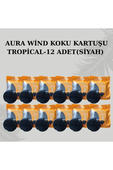 Carpex AURA WİND KOKU KARTUŞU TROPİKAL 12 ADET (SİYAH) ürün görseli