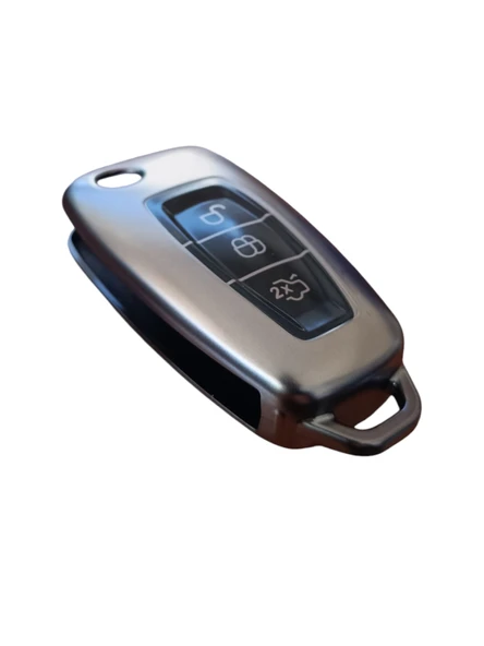Ford Focus/Cmax/Fiesta/Mondeo/Transit Anahtar Uyumlu Silikon Oto Anahtar Kumanda Kabı Kılıf Füme - 3