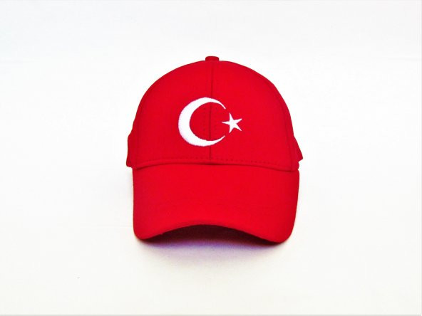 salarticaret AY YILDIZ TÜRK BAYRAKLI KIRMIZI ŞAPKA