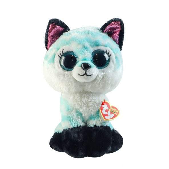 TY Beanie Boos Mavi Şevron Desenli Peluş Tilki Atlas 17 cm