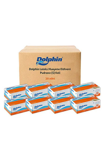 Dolphin Beyaz Lateks Eldiven Pudrasız (S) Koli