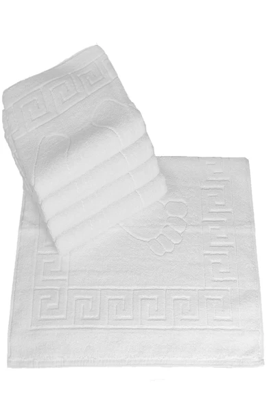 5 li Otel Ayak Havlusu Bukle Ayak İzli 50x70 Cm Beyaz 20/2 Ring 250 Gr - 2