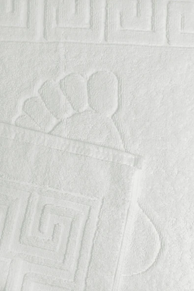 5 li Otel Ayak Havlusu Bukle Ayak İzli 50x70 Cm Beyaz 20/2 Ring 250 Gr - 3