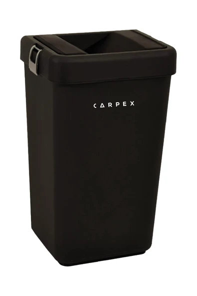 Carpex Kapaklı Çöp Kovası 8 LT Siyah
