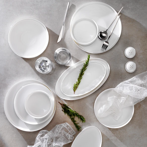 Schafer Superfine Bone Lumiere Yemek Takımı 56 Parça-Platin