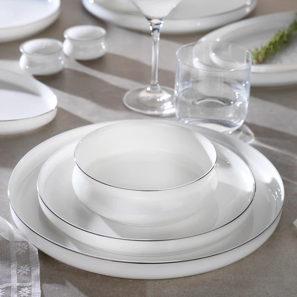 Schafer Superfine Bone Lumiere Yemek Takımı 56 Parça-Platin - 2