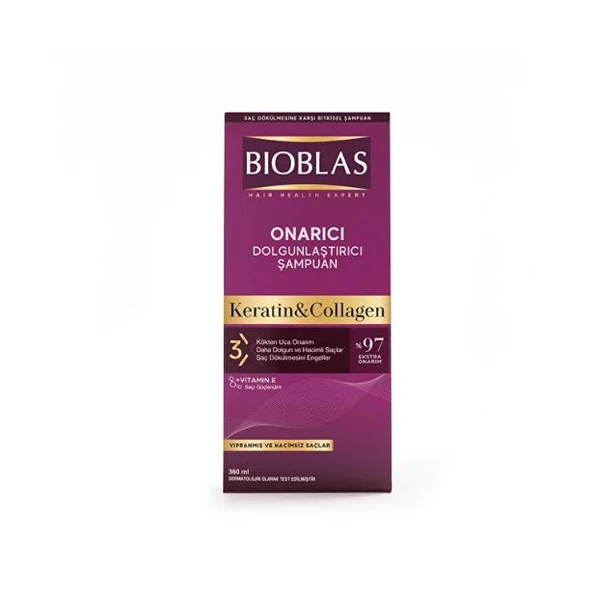 Bioblas Keratin ve Collagen Onarıcı Dolgunlaştırıcı Şampuan 360 ml