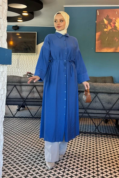 D013 PAT DETAY ELBİSE - 6