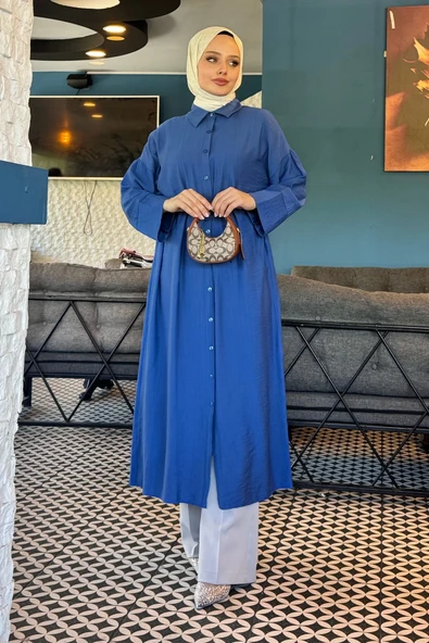 D013 PAT DETAY ELBİSE - 8