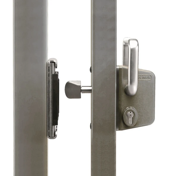 LOCINOX Yüzeye Monte Sürgülü Kapı Kilidi GÜMÜŞ RENGİ - 3