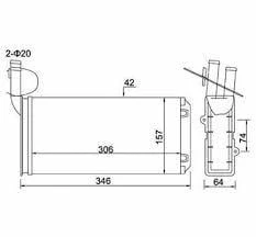 MAGNETI MARELLI KALORİFER RADYATÖRÜ VW TRANSPORTER-T4 91-03 Kırmızı S