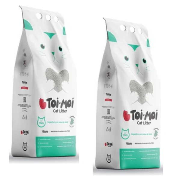 Toi Moi Kokusuz Kedi Kumu 10 kg x 2 Adet