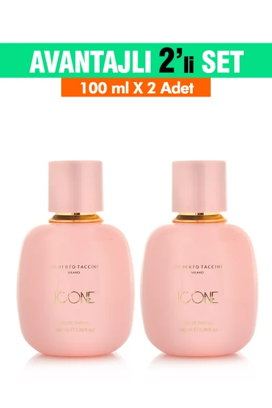 Alberto Taccini ICONE Kadın Parfümü 2'li Set 100 ml