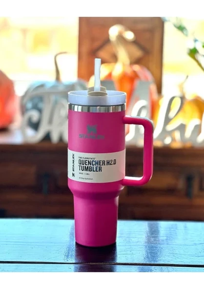 Stanley Store Quencher Pipetli Termos Bardak 1.18 Lt, Pink fuşya