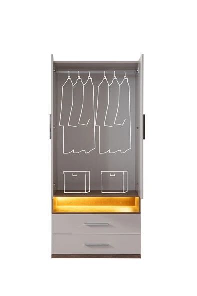 Ranza, Milano Genç Odası Takımı Dolaplı Ranza 3 Kapaklı Dolap 2 Adet Comfort Yatak - 6