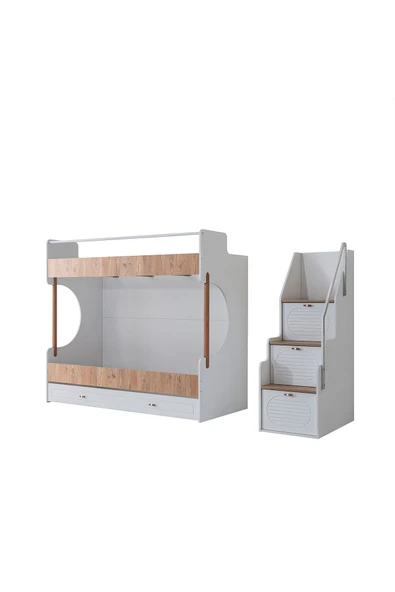 Ranza, Vita Bohem Yavrulu Ceviz Ranza 4 Kapaklı Dolap 3 Adet Comfort Yatak - 5