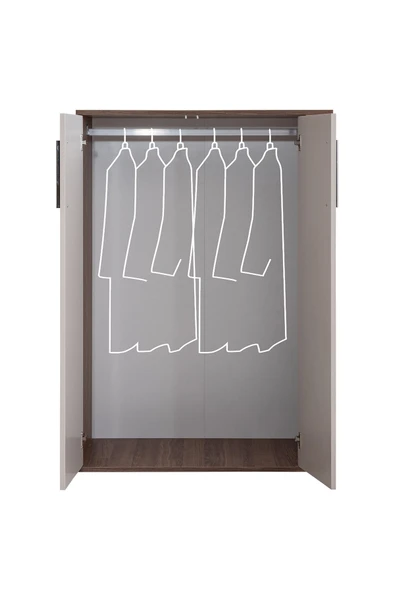 Ranza, Milano Ranza 2 Kapaklı Dolap Çalışma Masası 3 Kapaklı Dolap 1 Adet Comfort Yatak - 2