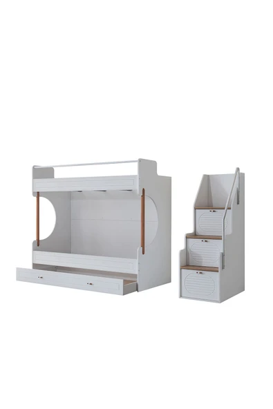 Ranza, Vita Bohem Yavrulu Beyaz Ranza 4 Kapaklı Dolap 3 Adet Comfort Yatak - 4