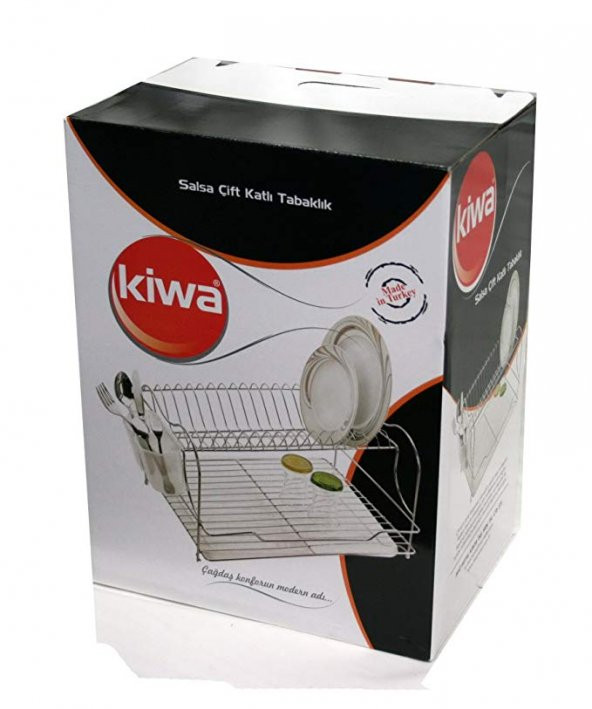 Kiwa Salsa Model Bulaşık Sepeti Çift Katlı Tabaklık - 1