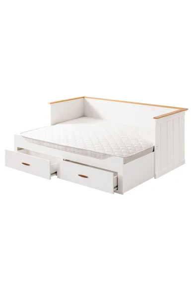Yavrulu Karyola, Likya Divan Karyola Çekmeceli Açılır Çift Kişilik Karyola + Soft Yatak - 8