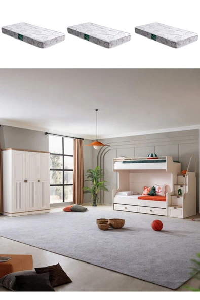 Ranza, Zenit Plus Yavrulu Ranza 3 Kapaklı Dolap 3 Adet Comfort Yatak