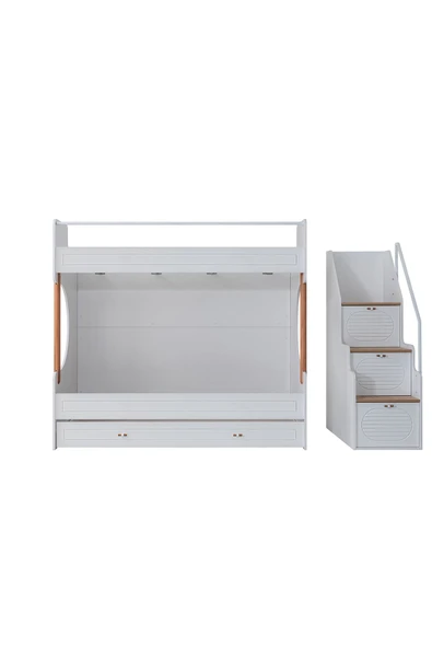 Ranza, Vita Bohem Yavrulu Beyaz Ranza 4 Kapaklı Dolap 3 Adet Comfort Yatak - 3