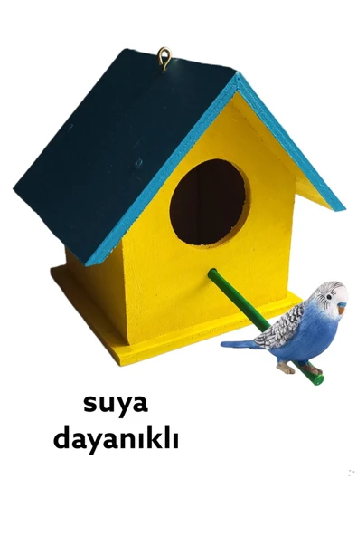 değerli hobi Ahşap Kuş Yuvası Dış Mekan Suya Dayanıklı 15x15x20 Cm