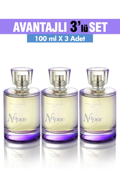 3'Lü Set Alberto Taccini NAPAE Kadın Parfümü - 100 ml