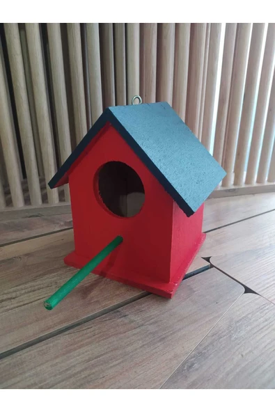 değerli hobi Ahşap Kuş Evi Vernikli 12*12*15 Cm
