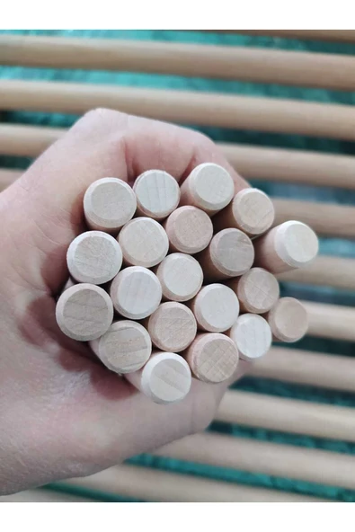 değerli hobi ahşap kavale çıta çubuk kavela pürüzsüz fırınlı kayın 12 mm - 2