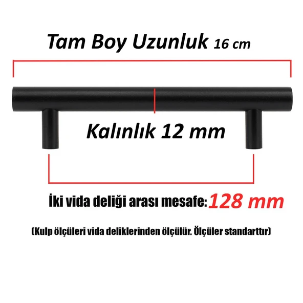 Hitit 10'lu 128 mm 12.8 Cm Çekmece Dolap Dolabı Kapak Kulpu Kulpları Kulbu Metal Kulp Mobilya Mutfak - Resim 2