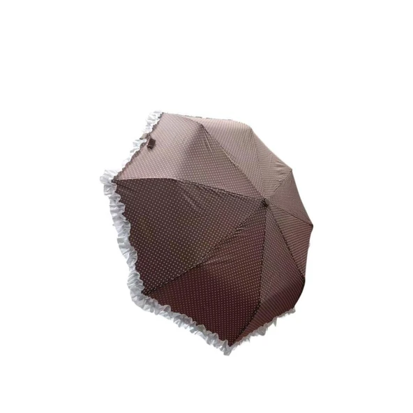TK-3665 Katlanır Otomatik Şemsiye 8 Telli Desenli Fırfırlı - 2