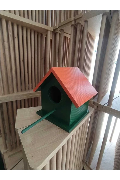 değerli hobi Ahşap Kuş Yuvası Kuş Evi Dış Mekan Suya Dayanıklı 15x15x20 Cm