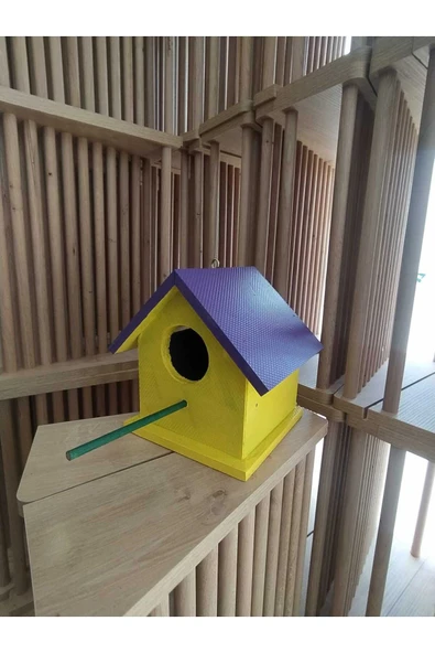 değerli hobi Ahşap Kuş Yuvası Dış Mekan Suya Dayanıklı 15x15x20 Cm