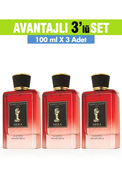 3'Lü Set Alberto Taccini  HERA Kadın Parfümü - 100 ml