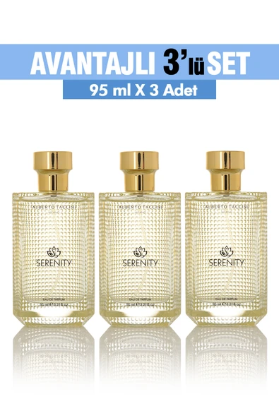 3'Lü Set Alberto Taccini SERENITY Kadın Parfümü - 95 ml