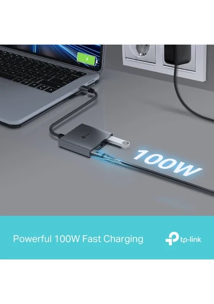 TP-LINK UH3020C USB TYPE-C DOCKING STATION 3 PORT USB-C + HDMI + USB 3.0 - Resim 3