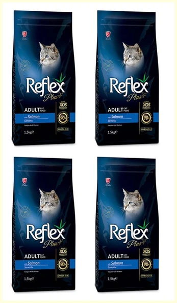 Reflex Plus Somon Balıklı Yetişkin Kedi Maması 1,5 Kg*4 ADET - 1