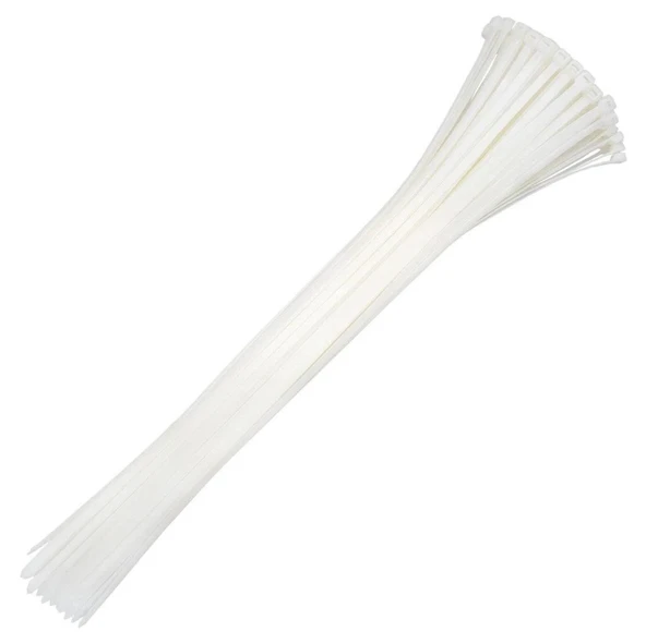 Master 505356 Plastik Kablo Bağı Cırt Kelepçe 3.6 X 300mm Beyaz (100 Adet)