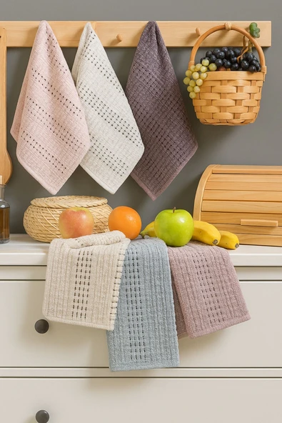 Formeya   6 adet Mutfak Havlusu Takımı - Mutfak Havlusu El Havlusu Seti 30x50 cm - 3