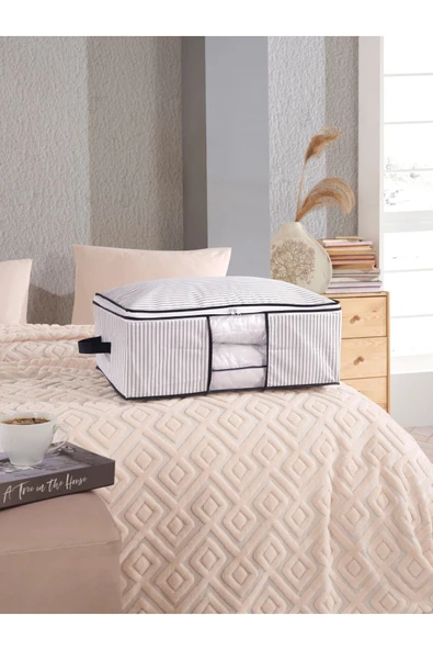 Formeya Baza ve Yatak Altı Uyumlu 4 Adet Lüks Pencereli Dolap Düzenleyici Hurç Baza Altı Hurç - 9